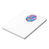 Hippie Groovy Liebe Notizblock (Rotiert)