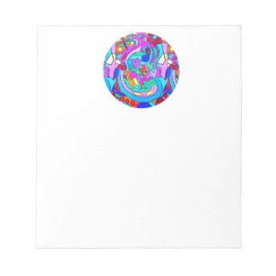 Hippie groovy Liebe Notizblock