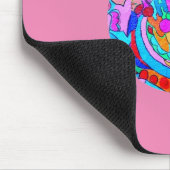 Hippie Groovy Liebe rosa Mousepad (Ecke)