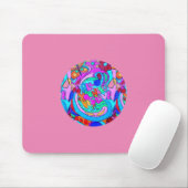 Hippie Groovy Liebe rosa Mousepad (Mit Mouse)