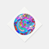 Hippie Groovy Liebe Serviette (Ecke)