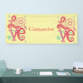 Hippie Groovy Liebe Sign Thunder_Cove Banner (Messe)