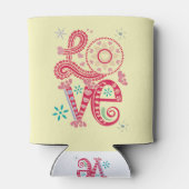 Hippie Groovy Liebe Sign Thunder_Cove Dosenkühler (Rückseite)