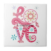 Hippie Groovy Liebe Sign Thunder_Cove Fliese (Vorderseite)
