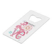 Hippie Groovy Liebe Sign Thunder_Cove Geldbeutel Flaschenöffner (Rückseite Schrägansicht)