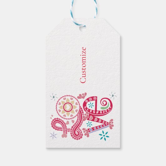 Hippie Groovy Liebe Sign Thunder_Cove Geschenkanhänger (Rückseite)