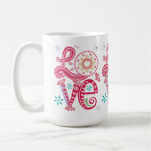 Hippie Groovy Liebe Sign Thunder_Cove Kaffeetasse (Links)