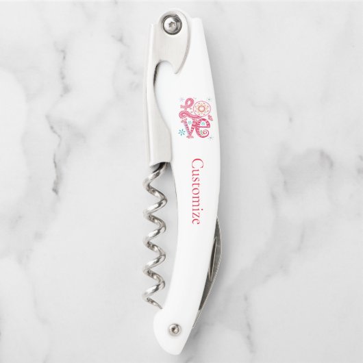 Hippie Groovy Liebe Sign Thunder_Cove Kellnermesser (Vorderseite)