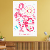 Hippie Groovy Liebe Sign Thunder_Cove Leinwanddruck (Insitu (Wohnzimmer))