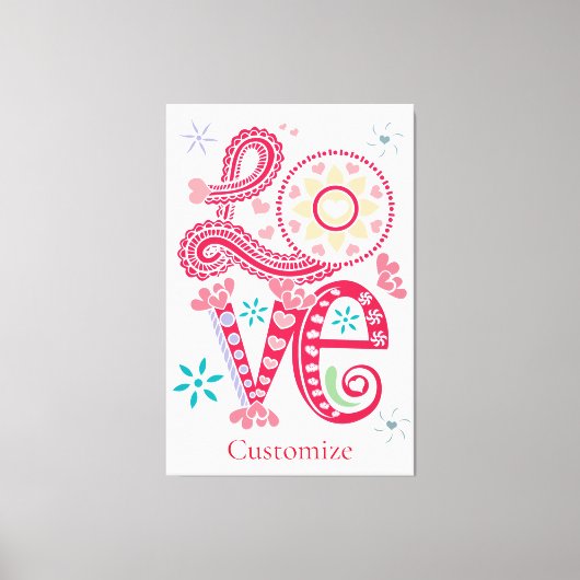 Hippie Groovy Liebe Sign Thunder_Cove Leinwanddruck (Vorderseite)