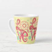 Hippie Groovy Liebe Sign Thunder_Cove Milchtasse (Linke Ecke)