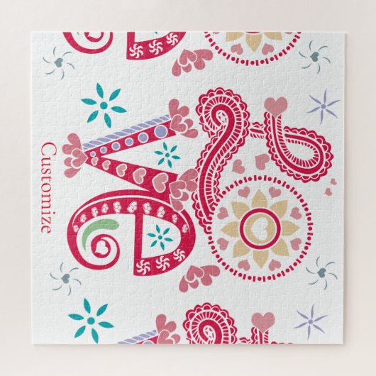 Hippie Groovy Liebe Sign Thunder_Cove Puzzle (Horizontal)