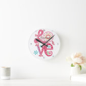 Hippie Groovy Liebe Sign Thunder_Cove Runde Wanduhr (Zuhause)