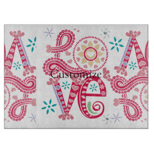 Hippie Groovy Liebe Sign Thunder_Cove Schneidebrett