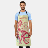 Hippie Groovy Liebe Sign Thunder_Cove Schürze (Getragen)