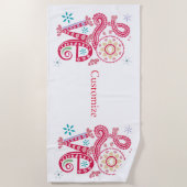 Hippie Groovy Liebe Sign Thunder_Cove Strandtuch (Vorderseite)