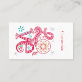 Hippie Groovy Liebe Sign Thunder_Cove Visitenkarte (Rückseite)