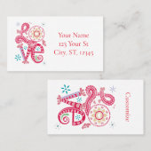 Hippie Groovy Liebe Sign Thunder_Cove Visitenkarte (Vorne/Hinten)