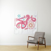 Hippie Groovy Liebe Sign Thunder_Cove Wandteppich (Beispiel (Horizontal))