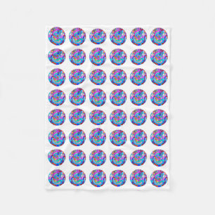 Hippie Groovy Liebeskreise Fleecedecke