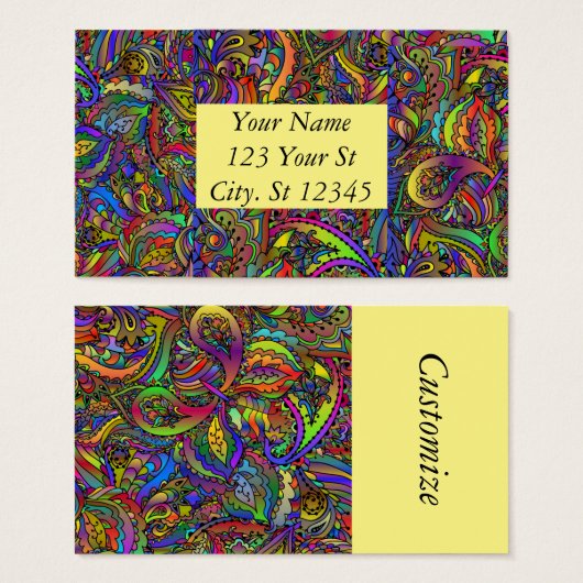 Hippie Groovy Psychedelic Design Thunder_Cove (Vorne & Hinten)