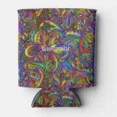 Hippie Groovy Psychedelic Design Thunder_Cove Dosenkühler (Vorderseite)