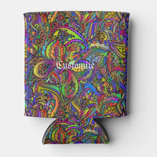 Hippie Groovy Psychedelic Design Thunder_Cove Dosenkühler (Vorderseite)