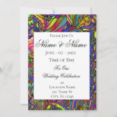 Hippie Groovy Psychedelic Design Thunder_Cove Einladung (Vorderseite)