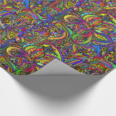 Hippie Groovy Psychedelic Design Thunder_Cove Geschenkpapier (Ecke)