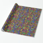 Hippie Groovy Psychedelic Design Thunder_Cove Geschenkpapier (Ungerollt)