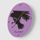 Hippie Groovy Psychedelic Design Thunder_Cove Große Wanduhr (Winkel)