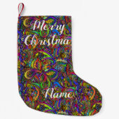 Hippie Groovy Psychedelic Design Thunder_Cove Kleiner Weihnachtsstrumpf (Vorderseite)