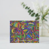 Hippie Groovy Psychedelic Design Thunder_Cove Postkarte (Stehend Vorderseite)
