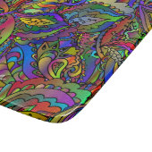 Hippie Groovy Psychedelic Design Thunder_Cove Schneidebrett (Ecke)