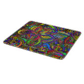 Hippie Groovy Psychedelic Design Thunder_Cove Schneidebrett (Ecke)