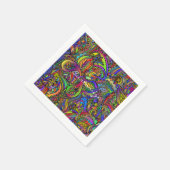 Hippie Groovy Psychedelic Design Thunder_Cove Serviette (Ecke)