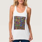 Hippie Groovy Psychedelic Design Thunder_Cove Tank Top (Vorderseite)