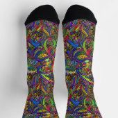 Hippie Groovy psychedelisches Design Thunder_Cove Socken (Oben)