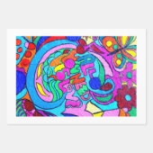 Hippie Groovy Ruhe und Liebe Geschenkpapier Set (Vorderseite)