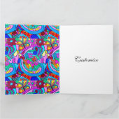 Hippie Groovy Ruhe und Liebe Karte (Innenseite)