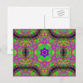 Hippie Groovy Sechs-Punkte-Stern Postkarte (Vorne/Hinten)