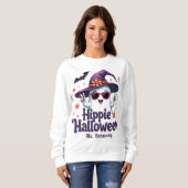 Hippie Groovy Spooky Season Halloween-Kostüm Sweatshirt (Vorne ganz)