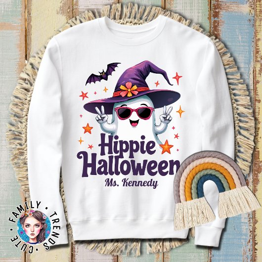 Hippie Groovy Spooky Season Halloween-Kostüm Sweatshirt