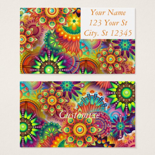 Hippie Groovy Techno Psychedelic Thunder_Cove (Vorne & Hinten)