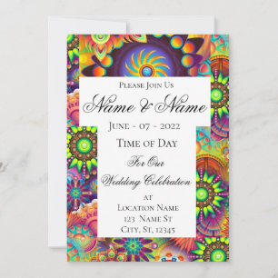 Hippie Groovy Techno Psychedelic Thunder_Cove Einladung