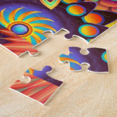 Hippie Groovy Techno Psychedelic Thunder_Cove Puzzle (Seite)