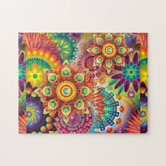 Hippie Groovy Techno Psychedelic Thunder_Cove Puzzle (Horizontal)