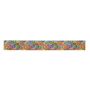 Hippie Groovy Techno Psychedelic Thunder_Cove Satinband
