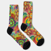 Hippie Groovy Techno Psychedelic Thunder_Cove Socken (Rechts)