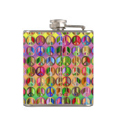 Hippie groovyThunder_Cove Friedenssymbole Flachmann (Rückseite)